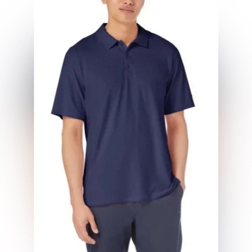 NWOT Kirkland Signature Men's Short Sleeve Polo Shirts (Navy, Small)